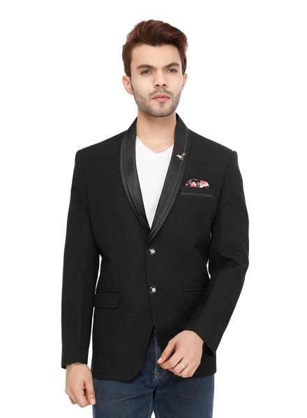 Blazer & Coats Polyester Cotton Party Wear Regular fit Single Breasted Designer Stripe Regular Coat La Scoot