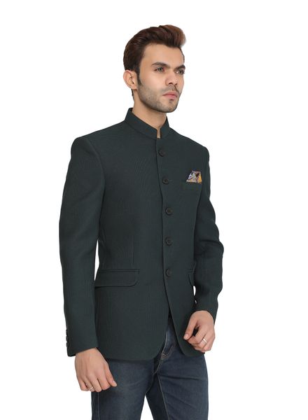 Blazer & Coats Viscose Party Wear Regular fit Stand Collar Designer Solid Regular Coat La Scoot