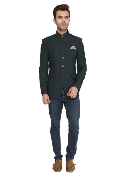 Blazer & Coats Viscose Party Wear Regular fit Stand Collar Designer Solid Regular Coat La Scoot