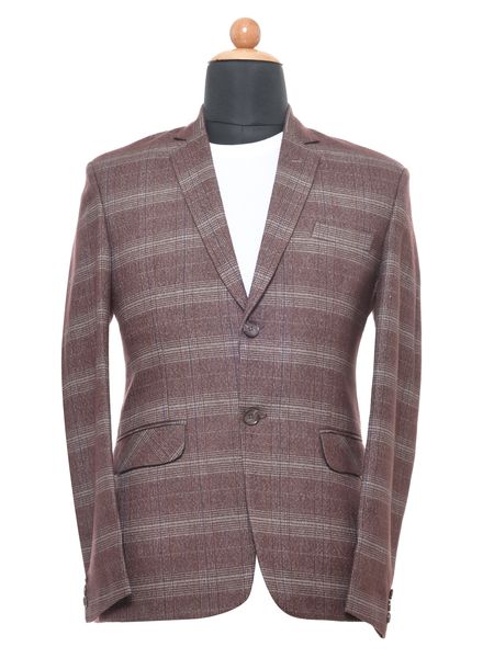 Blazer & Coats Tweed Formal Wear Regular fit Single Breasted Designer Check Regular Coat La Scoot