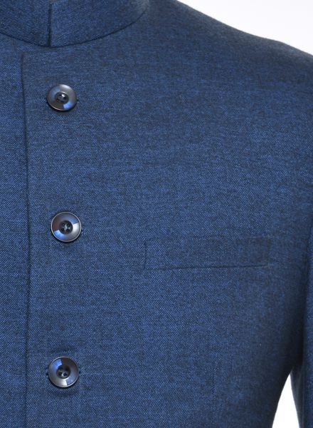 Blazer & Coats Tweed Party Wear Regular fit Stand Collar Designer Solid Regular Coat La Scoot