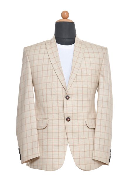 Blazer & Coats Polyester Cotton Formal Wear Regular fit Double Breasted Basic Check Regular Coat La Scoot