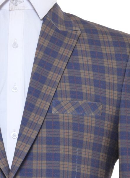 Blazer & Coats Polyester Formal Wear Regular fit Double Breasted Basic Check Regular Coat La Scoot