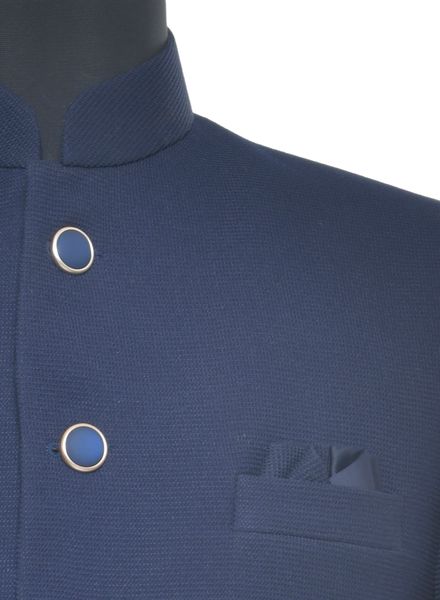 Blazer & Coats Cotton Blend Party Wear Regular fit Stand Collar Designer Self Regular Coat La Scoot