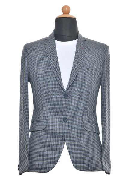 Blazer & Coats Wool Formal Wear Regular fit Single Breasted Basic Check Regular Coat La Scoot