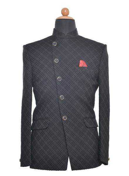Blazer & Coats Viscose Party Wear Regular fit Stand Collar Designer Printed Regular Coat La Scoot