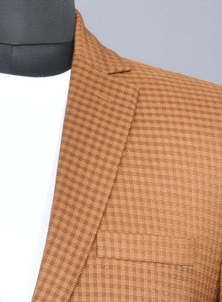 Blazer & Coats Jute Formal Wear Regular fit Single Breasted Designer Check Regular Coat La Scoot