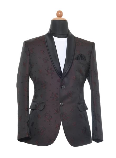 Blazer & Coats Silk Party Wear Regular fit Single Breasted Designer Printed Regular Coat La Scoot