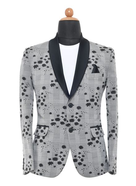 Blazer & Coats Viscose Party Wear Regular fit Single Breasted Designer Printed Regular Coat La Scoot