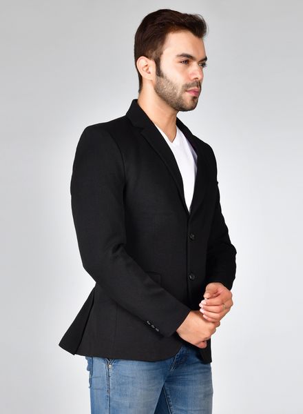 Blazer & Coats Tweed Formal Wear Regular fit Single Breasted Basic Self Regular Coat La Scoot