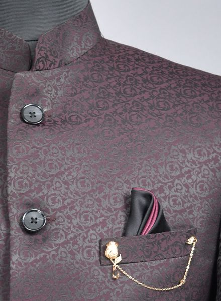 Blazer & Coats Silk Party Wear Regular fit Stand Collar Designer Printed Regular Coat La Scoot