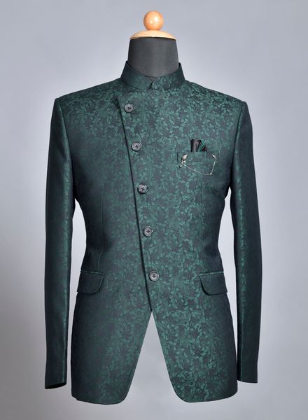 Blazer & Coats Polyester Cotton Party Wear Regular fit Stand Collar Designer Printed Regular Coat La Scoot