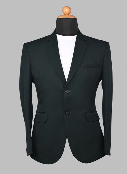 Blazer & Coats Polyester Cotton Formal Wear Regular fit Notch Collar Basic Solid Regular Coat La Scoot