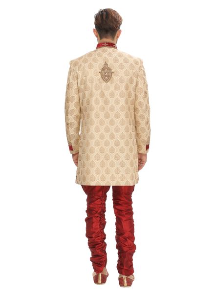Indo Western Jacquard Ethnic Wear Regular Fit Designer Embroidery La Scoot