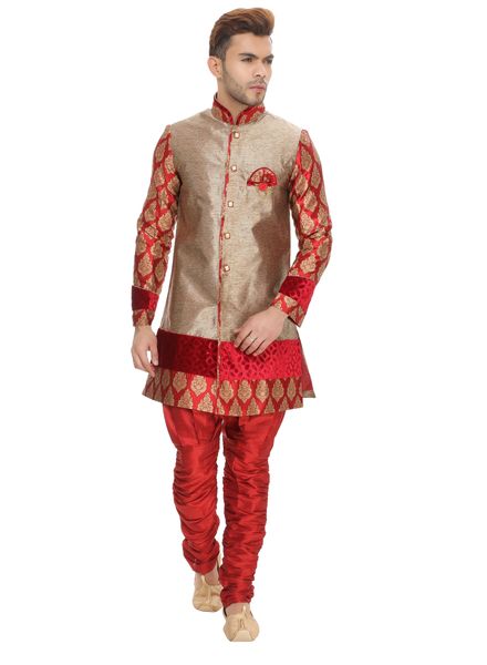Indo Western Silk Ethnic Wear Regular Fit Designer Printed La Scoot
