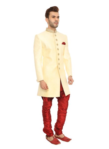 Indo Western Silk Ethnic Wear Regular Fit Designer Self La Scoot
