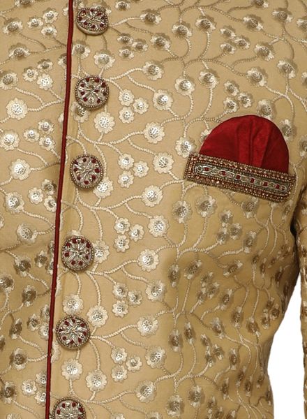 Indo Western Silk Ethnic Wear Slim Fit Designer Embroidery La Scoot