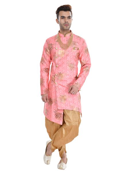 Indo Western Silk Ethnic Wear Slim Fit Designer Printed La Scoot