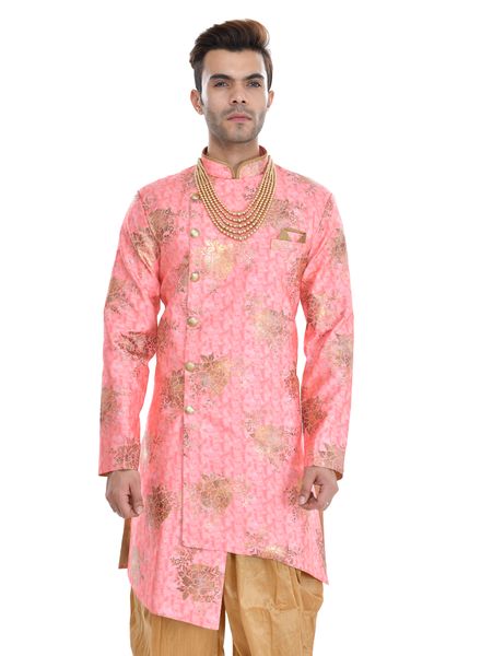 Indo Western Silk Ethnic Wear Slim Fit Designer Printed La Scoot