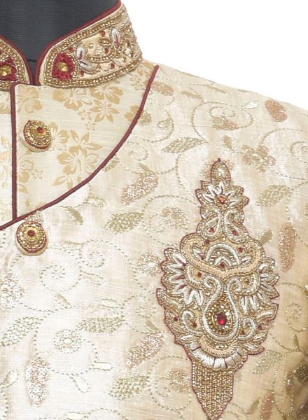 Indo Western Jacquard Ethnic Wear Regular Fit Hanger Cover Packing Designer Embroidery La Scoot Pyjama