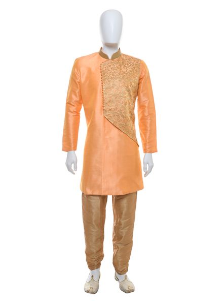 Indo Western Jacquard Ethnic Wear Regular Fit Designer Printed La Scoot