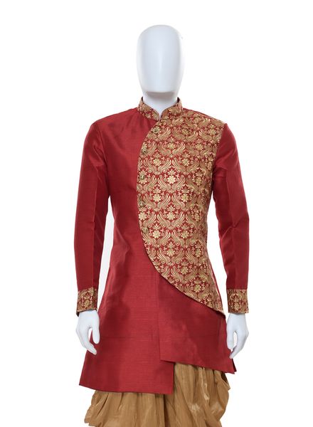 Indo Western Polyester Ethnic Wear Slim Fit Designer Printed La Scoot