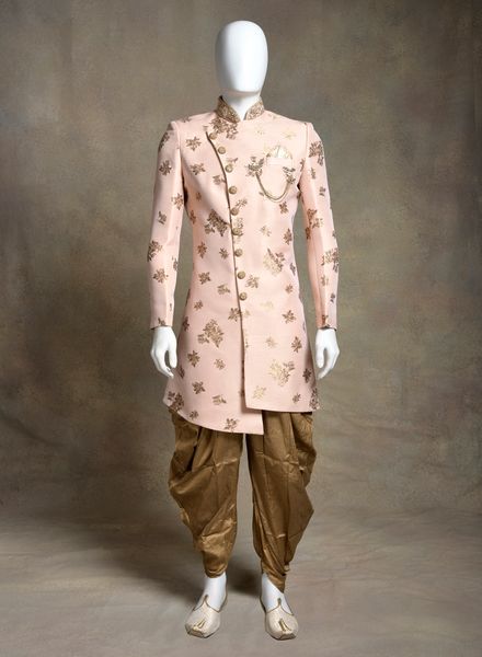 Indo Western Jacquard Ethnic Wear Slim Fit Hanger Cover Packing Designer Printed La Scoot