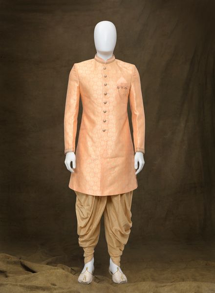 Indo Western Polyester Ethnic Wear Slim Fit Hanger Cover Packing Designer Printed La Scoot
