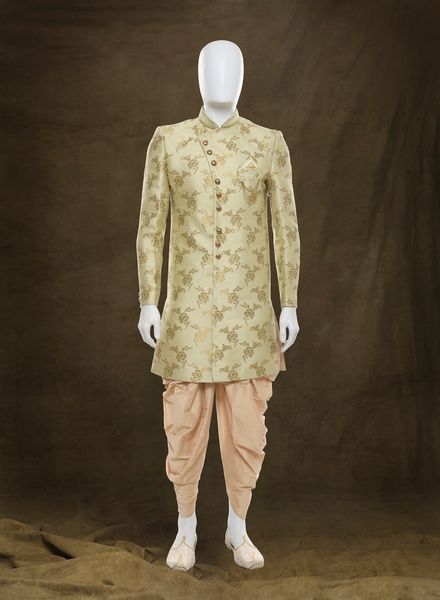 Indo Western Polyester Ethnic Wear Slim Fit Hanger Cover Packing Designer Printed La Scoot