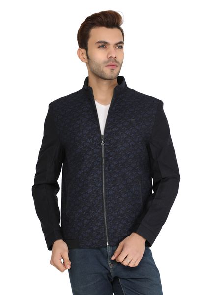 Jacket Wool Casual Wear Regular fit Stand Collar Full Sleeve Printed Bomber La Scoot