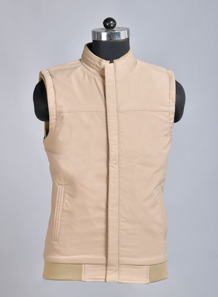 Jacket Polyester Cotton Casual Wear Regular fit Stand Collar Sleeveless Solid Wind Cheaters La Scoot