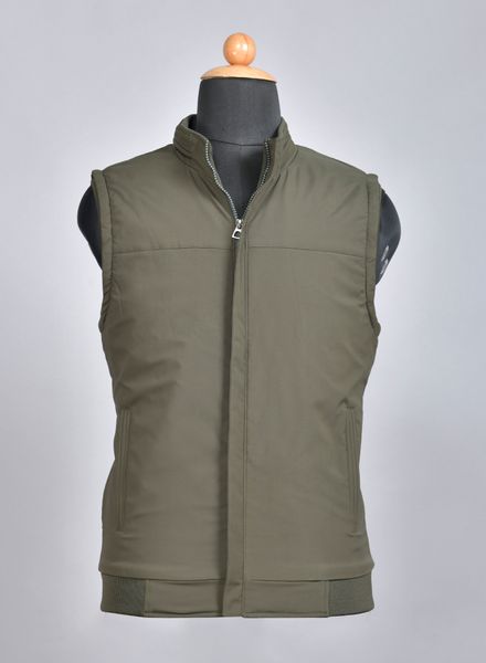 Jacket Polyester Cotton Casual Wear Regular fit Stand Collar Sleeveless Solid Wind Cheaters La Scoot