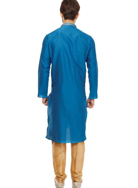 Kurta Pyjama Polyester Cotton Party Wear Regular Fit Stand Collar Full Sleeves Self Regular La Scoot Churidar Pajama