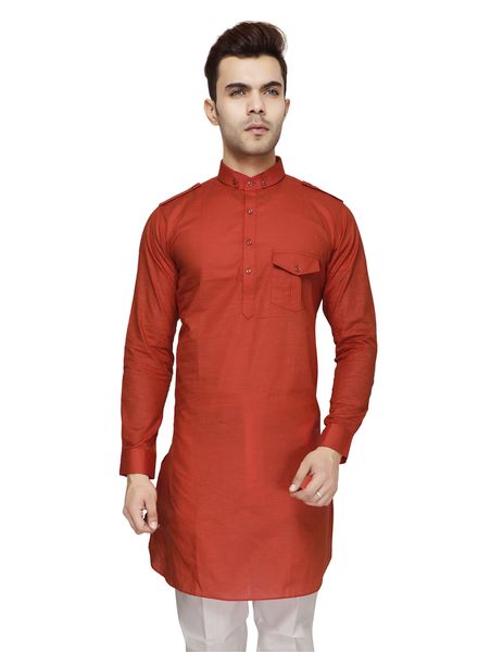 Kurta Pyjama Cotton Blend Casual Wear Regular Fit Stand Collar