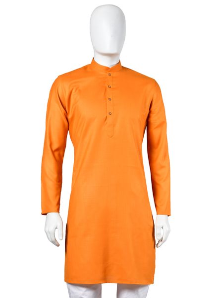 Kurta Pyjama Cotton Casual Wear Regular Fit Stand Collar Full Sleeves Solid Regular La Scoot Straight Pajama None