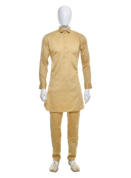 Kurta Pajama Cotton Casual Wear Regular Fit Shirt Collar Full Sleeves Pathani Regular La Scoot Salwar None