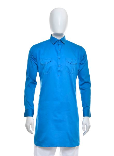 Kurta Pajama Cotton Casual Wear Regular Fit Shirt Collar Full Sleeves Pathani Regular La Scoot Salwar None