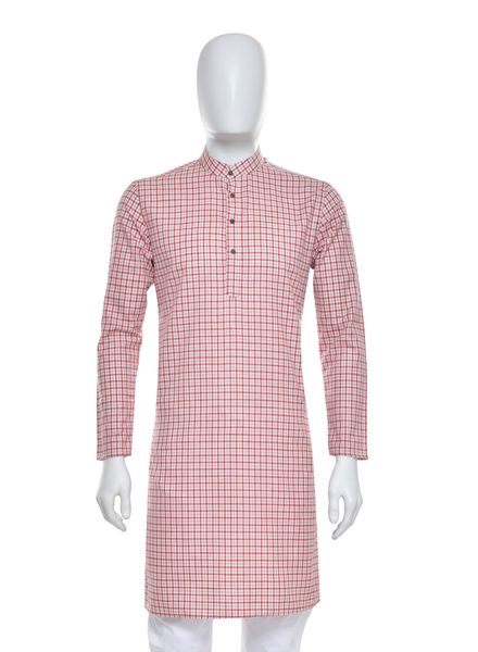 Kurta Pajama Cotton Casual Wear Regular Fit Stand Collar Full