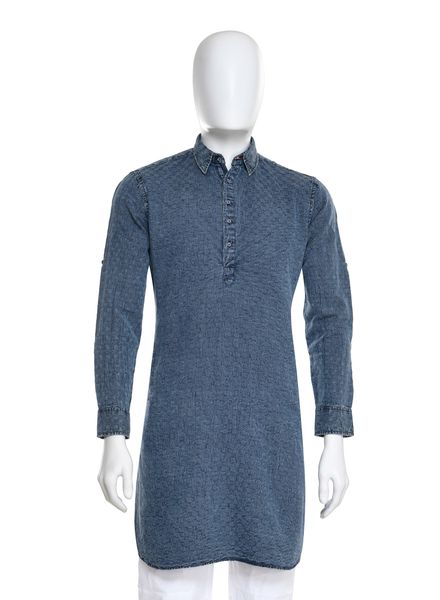 Kurta Pajama Cotton Casual Wear Regular Fit Shirt Collar Full Sleeves Pathani Regular La Scoot Bridges Pants None