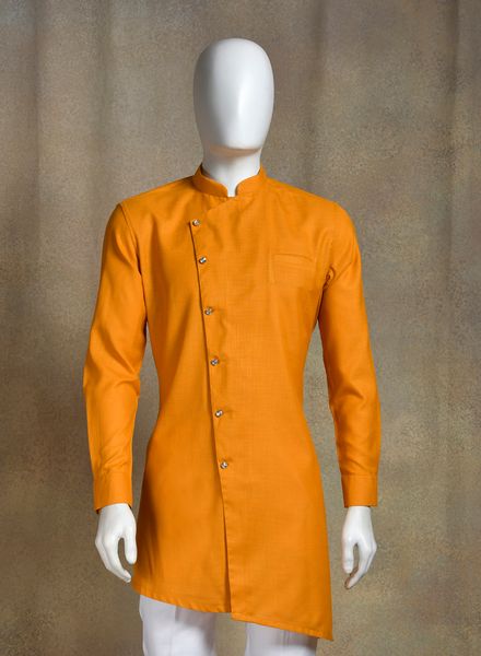 Kurta Pajama Cotton Casual Wear Slim Fit Stand Collar Full Sleeves Solid Regular La Scoot Bridges Pants None