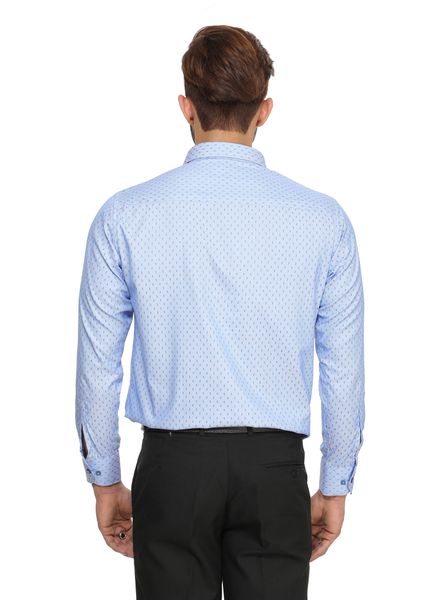 Shirts Cotton Blend Club Wear Slim Fit Basic Collar Full Sleeve Printed La Scoot