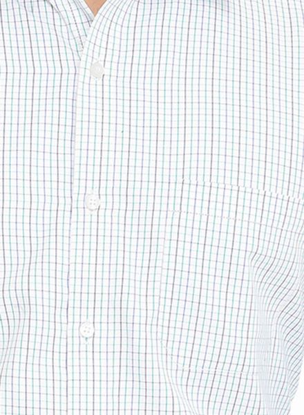Shirts Cotton Blend Formal Wear Slim Fit Basic Collar Full Sleeve Check Kanwood