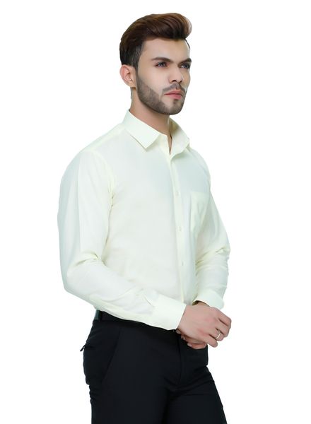 Shirts Linen Blend Formal Wear Slim Fit Basic Collar Full Sleeve Self La Scoot