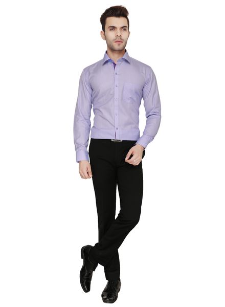Shirts Cotton Blend Formal Wear Slim Fit Basic Collar Full Sleeve Check La Scoot