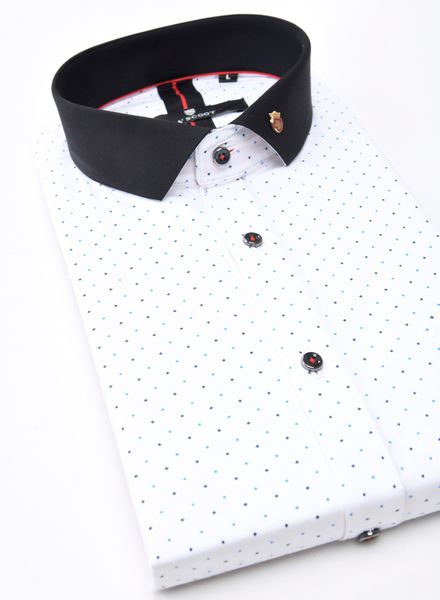 Shirts Cotton Party Wear Slim Fit Basic Collar Full Sleeve Printed La Scoot