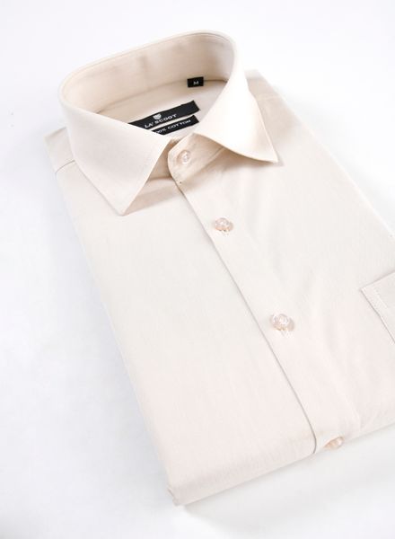Shirts Cotton Formal Wear Slim Fit Basic Collar Full Sleeve Self La Scoot
