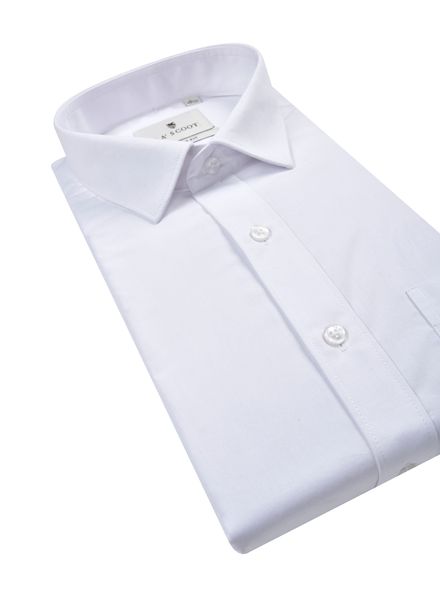 Shirts Cotton Blend Formal Wear Slim Fit Basic Collar Full Sleeve Solid La Scoot
