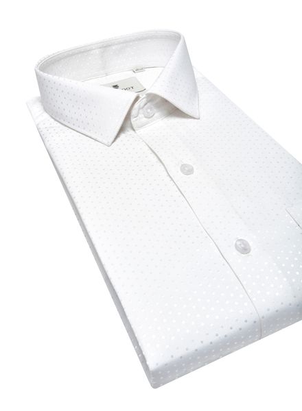 Shirts Polyester Cotton Formal Wear Slim Fit Basic Collar Full Sleeve Self La Scoot