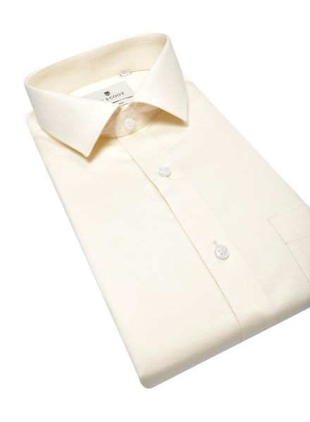 Shirts Cotton Blend Formal Wear Slim Fit Basic Collar Full Sleeve Solid La Scoot