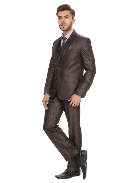 Suits Polyester Viscose Party Wear Regular fit Single Breasted Designer Self 5 Piece Suit Zed Club
